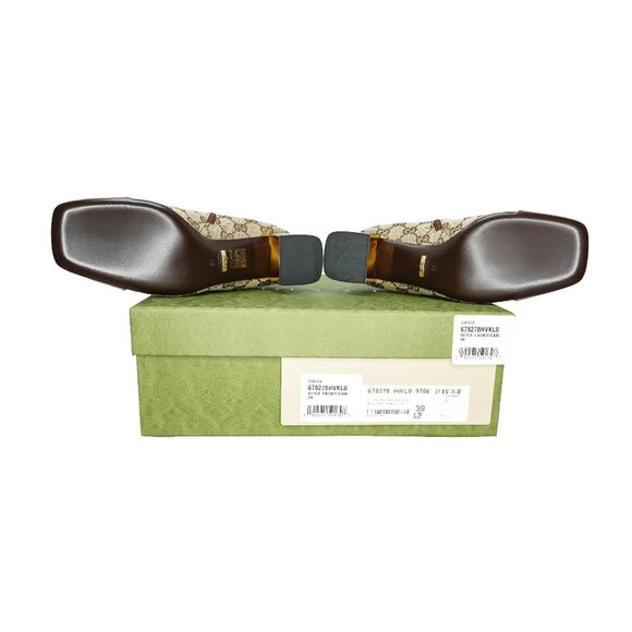 Gucci 678278 Original GG Canvas & Leather Knee Boots - Picture 6 of 8